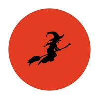 Witch silhouette illustration vector