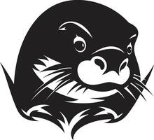 The Platypuss Aria Artistic Melody of Wildlife in Black The Melodic Chorus Black Vector Platypus Logo