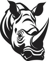 Rhino Emblematic Symbolism Rhino Vector Badge Illustration