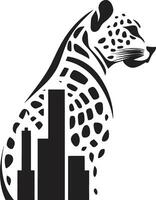 monocromo majestad minimalista perfil ojos de el leopardo logo de gracia vector