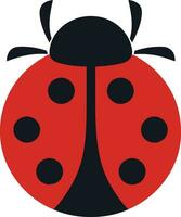 Nocturnal Spots Ladybug Badge of Delight Majestic Beauty Sleek Ladybug Insignia vector