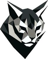 salvaje silencio vector ocelote emblema en negro tintero depredador ocelote icono perfil