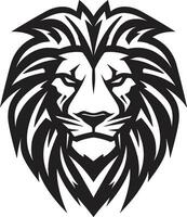Noble Elegance Black Lion Icon Design Lions Pride A Regal Vector Emblem in Black