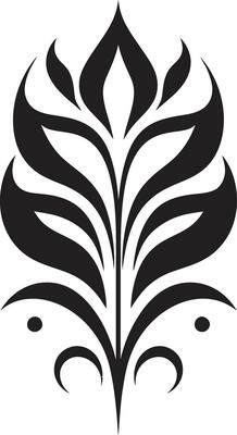 Elegant Midnight Blooms Intricate Black Botanicals