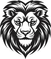 Shadowed Roar Lion Emblem in Vector Dark Majesty Unleashed Vector Lion Logo