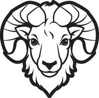 Flock Badge Woolly Charm Modern Sheep Icon Black Vector Vision