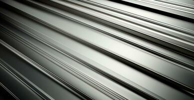 Panoramic metal texture, steel silver background - AI generated image photo