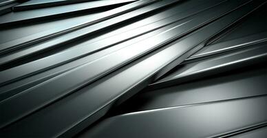 Panoramic metal texture, steel silver background - AI generated image photo