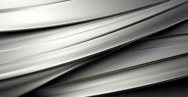 Panoramic metal texture, steel silver background - AI generated image photo