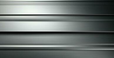 Panoramic metal texture, steel silver background - AI generated image photo