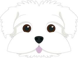 Maltese dog isolated on white background vector illustration