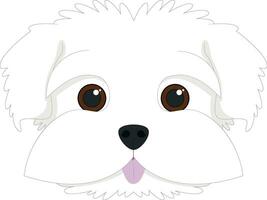 Maltese dog isolated on white background vector illustration