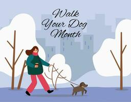 Walk Your Dog Month. vector