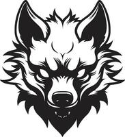 Vectorized Monochrome Hyena Icon of Cunning Abstract Stalkers Elegance of Ferocity vector