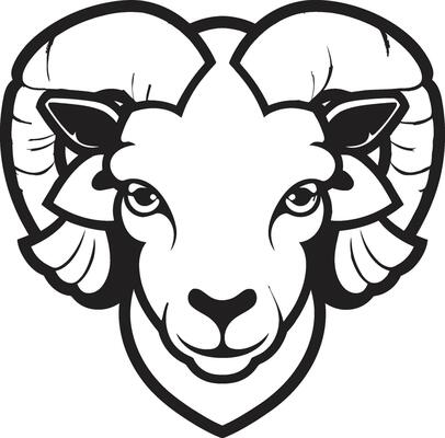 Graphic Black Sheep Midnight Elegance Vector Artistry Onyx Ovine Majesty