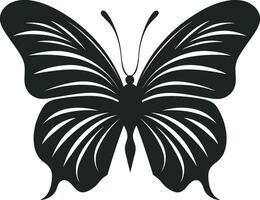 Artistic Freedom Butterfly Mark in Noir Crafted in Elegance Black Vector Emblem