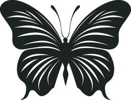 artístico libertad mariposa marca en noir hecho a mano en elegancia negro vector emblema