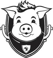 Stylish Swine Icon Whimsical Piglet Logo vector