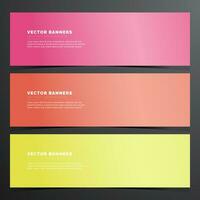 Set of website banners vector