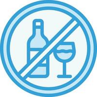 ninguna ilustración de diseño de icono de vector de alcohol