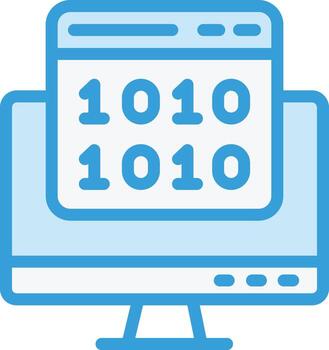 Ilustración de diseño de icono de vector de código binario