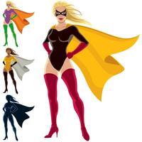 Superhero Female on White vector