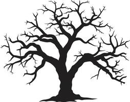 eterno soledad un muerto arboles legado en monocromo desvanecimiento belleza silencio representación de un sin vida árbol en vector