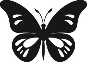 Butterfly Charm A Mark of Elegance in Noir Intricate Flight Elegant Butterfly Design in Black vector
