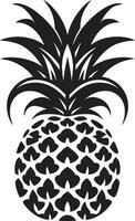 Chic Pineapple Silhouette Whimsical Pineapple Profile vector