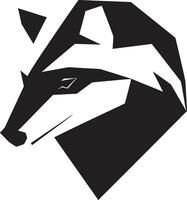 Badger Head Emblem Shadowed Badger Design vector