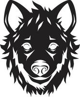 ojos de el hiena logo de gracia silueta de un furtivo carroñero vector