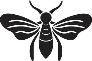 Monochromatic Serenity Cicada Symbol in Natures Chorus The Melodic Chorus Black Vector Cicada Logo