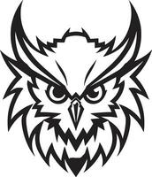 Midnight Owl Emblem Night Guardian Owl Art vector
