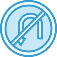 No u turn Vector Icon Design Illustration