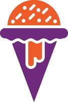 Ilustración de diseño de icono de vector de helado