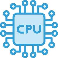 ilustración de diseño de icono de vector de cpu