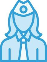 Air hostess Vector Icon Design Illustration