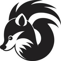 Graphic Skunk Badge Iconic Brilliance Artistic Silhouette Wild Olfactory Wonder vector