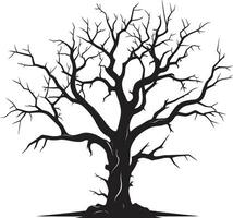 desvanecimiento tranquilidad monocromo despedida a un muerto árbol oscuridad de soledad un representación de naturalezas decaer en vector