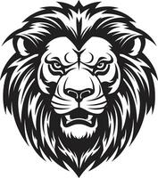 Prowling Grace Black Lion Emblem Excellence Ferocity Unleashed Lion Icon Design vector