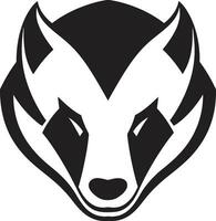 Fearless Badger Icon Badger Crowned Emblem vector