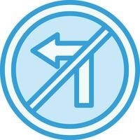 No turn left Vector Icon Design Illustration