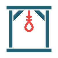 Gallows Vector Glyph Two Color Icon For Personal And Commercial Use.