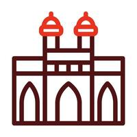 Gateway Of India Vector Thick Line Two Color Icons For Personal And Commercial Use.