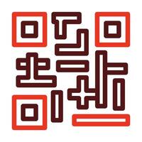 Qr Code Vector Thick Line Two Color Icons For Personal And Commercial Use.