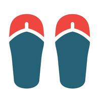 Flip Flops Vector Glyph Two Color Icon For Personal And Commercial Use.