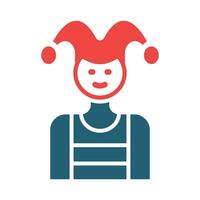 Jester Vector Glyph Two Color Icon For Personal And Commercial Use.