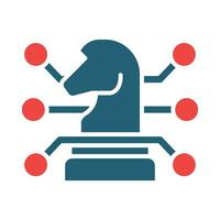 Strategy Vector Glyph Two Color Icon For Personal And Commercial Use.