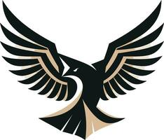 negro pico halcón depredador logo negro ojo halcón depredador logo vector