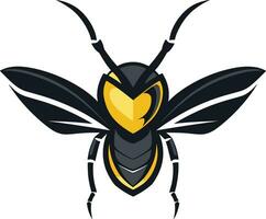 Black Hornet Silhouette Elegance Defined Contemporary Hunter Mark with Stingers vector